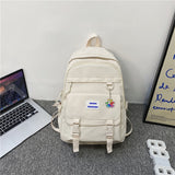 Ciing Trendy Girl Waterproof Travel Backpack Fashion Panelled Nylon Women Backpack Student Shoulder Bag Korean Style Schoolbag Bookbag