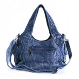 Ciing Brand Women Bag Fashion Denim Handbags Female Jeans Shoulder Bags Weave Design Women Tote Bag
