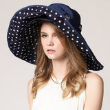 Fashion Design Flower Foldable Brimmed Sun Hat Summer Hats for Women UV Protection  large brim beach sun hats  outdoor