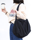 Ciing Women Canvas Shoulder Bag Casual Cotton Cloth Crossbody Bags Solid Zipper Handbag Shopping Bag Tote Student Eco Simple Book Bags