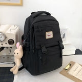 Ciing New Waterproof Nylon Women Backpack Korean Japanese Fashion Female Students Schoolbag Multilayer Simple Sense Travel bag