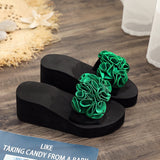 Ciing Women Bow Summer Sandals Slipper Indoor Outdoor Flip-flops Beach Shoes New Fashion Female Casual flower Slipper gift