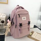 Ciing New Waterproof Nylon Women Backpack Korean Japanese Fashion Female Students Schoolbag Multilayer Simple Sense Travel bag