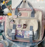 Ciing Genuine School Bag Ins Original Niche Design Sense Large Capacity Single Shoulder Messenger Bag Dual-purpose Backpack