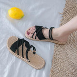 Ciing New Summer Shoes Woman Sandals Flat Sandalias Mujer Thin Strips Gladiator Beach Sandals Ladies Flip Flops Slides
