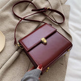 Ciing Simple Style Vintage Leather Crossbody Bags For Women Lock Luxury Shoulder Simple Bag Female Travel Handbags And Purses