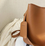 Ciing 2piece/set Fashion Designer Pu Leather Women's Handbags Good Casual Ladies Tote Female Black Bucket Women Shoulder Crossbody Bag