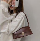 Ciing Solid Color PU Leather Handbags For Women Shoulder Bag Female Small Elegant Totes Lady Handbag Luxury Hand Bag