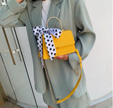 Ciing Elegant Female Ribbon Bow Tote Bag Summer New High Quality PU Leather Women's Designer Handbag Chain Shoulder Messenger bag