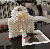 Ciing Pearl Beaded Women's Small Handbag Wedding Evening Clutch Bag for Bridal Luxury Elegant Party Purse
