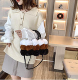 Ciing Fashion Plush Ball Women Crossbody Bags Designer Handbags Luxury Faux Fur Lady Shoulder Bag Warm Female Large Tote Purses