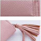 Ciing New Year Valentine's Day Tassel Design Female Wallets With Zipper Coin Pocket Card Holder Ladies Purses Short Brand Designer Women Wallet Hot