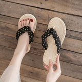 Ciing Star Print Summer Shoes Woman Flip Flops Flat Sandals Rome Vacation Beach Slides Shoes Non-slip Orthopedic Thongs Slippers