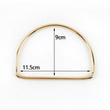 Ciing 1/2Pcs Round D-shaped Wooden Bag Handle Metal Ring Handles for Handbag  Replacement DIY Purse Luggage Handcrafted Accessories