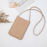 Ciing Crossbody Bags for Women Fashion Simple Soft Surface Literary Casual One Shoulder Vertical Mobile Phone Bag
