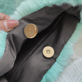 Ciing Thick Chains Women's Bag Trend Plush Tote Bags Solid Soft Fluffy Female Bag Winter Furry Handbag Designer Fur Shoulder Bag