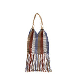 Ciing Designer Braided Crochet Net Bag Women Casual Woven Summer Travel Woven Beach Bucket Tote Bag Purse New Handbag