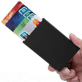 Ciing Anti-theft ID Credit Card Holder Porte Carte Thin Aluminium Metal Wallets Pocket Case Bank Women Men Credit Card Box