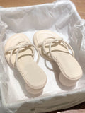 Ciing Korean Fashion Elegant Sandal Office Lady Summer Vintage Solid Non-Slip Shoes Pumps Beach Style Soft Platform Shoes Woman