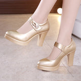 Ciing Women High Heels Block Heels Gold Silver Wedding Shoes Women Pumps Rhinestone 10cm Party Dress Shoe Plus Size 44