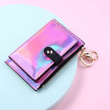 Ciing New Laser Women Wallets Fashion Keychain Zipper Coin Purse Mini Small Money Bag Credit Card Holder