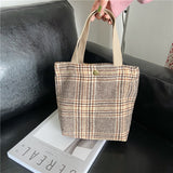 Ciing 1 Pc Korean Style Warm Winter Mini Handbag Women Small Shopping Bag for Girl Fresh Reusable Canvas Storage Tote Bag