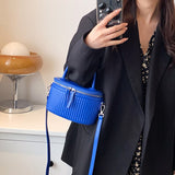Ciing uxury Mini Box Leather Crossbody Sling Bag Short Handle Women Kawaii Totes Shoulder Handbag and Purses Brand Black