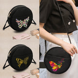 Ciing Small Round Bag Ladies Shoulder Bag Crossbody Bag Women's Fashion Butterfly Print Casual HandBag New Harajuku Style