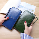 Ciing New Fashion Women Office Lady PU Leather Long Purse Clutch Zipper Business Wallet Bag Card Holder Big Capacity Wallet