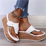 Ciing Women Summer Flip Flops Shoes Female Wedge Platform Sandal Ladies 7.5cm Thick Bottom Casual Slippers Shoe Black Pink