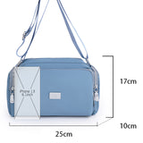 Ciing Women Bag Waterproof Nylon Handbags Pure Color Fashion Multi Function Large Capacity Crossbody Tote Bag Casual Messenger Mum Bag