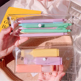 Ciing 1 Pc Transparent Women Cosmetic Bag PVC Waterproof Hasp Make Up Bag Travel Washing Makeup Organizer Beauty Case Pencil Bag