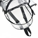 Ciing Transparent PVC Female Backpack Solid Color Casual Clear Waterproof Student School Bags Women Travel Shoulder Handbags Knapsack