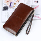 Ciing New Fashion Women Office Lady PU Leather Long Purse Clutch Zipper Business Wallet Bag Card Holder Big Capacity Wallet