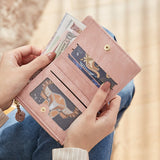 Ciing Wallets for Women Multifunctional Folding Tassel Pendant Coin Purse Large Capacity Card Holder