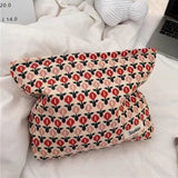 Ciing New Leopard Print Cosmetic Bag Korean Women Floral Cosmetic Pouch Large Capacity Female Travel Make Up Storage Bag Beauty Cases