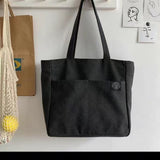Ciing Women Canvas Tote Bag Solid Color Designer Ladies Casual Handbag Shoulder Bag Large Capacity Cotton Reusable Shopping Beach Bag