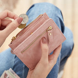 Ciing Wallets for Women Multifunctional Folding Tassel Pendant Coin Purse Large Capacity Card Holder
