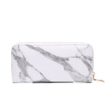 Ciing Fashion Womens Wallets Simple Zipper Purses Marble Pattern Long Section Clutch Wallet Soft PU Leather  Phone Money Bag