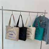 Ciing Large Capacity Canvas Tote Shoulder Bag Fabric Cotton Cloth Reusable Shopping Bag For Women Beach Handbags Shopper Bags