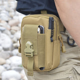 Ciing Molle Tactical Waist Pouch Fanny Pack Military Hunting Bag Men's Outdoor Sports Hiking Camping Running Belt Phone Holder Case