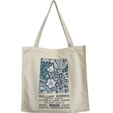 Ciing UK Arts Female Canvas Shoulder Bag William Morris Vintage Flower Garden Print Zipper Books Handbag Large Tote For Women Shopping
