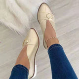 Ciing Spring Fall Fashion Flat with Women Shoes Casual Women's Shoes Leather Round Head Flat Small White Shoes
