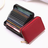 Ciing Business Card Holder Wallet Women/men Gray Bank/ID/Credit Card Holder 20 Bits Card Wallet PU Leather Protects Case Coin Purse