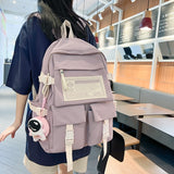 Ciing Fashion Multipocket Nylon Women Backpack Female Big Waterproof Back Bag Portable School Backpack For Girl Student Schoolbag Cool