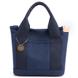 Ciing Casual Canvas Mummy Bags Female Top-handle Bags Large Capacity Bucket Totes Bags Solid Color Women Handbags Daily Shopping Bags