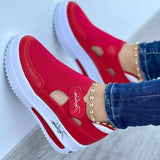 Ciing Red Sneakers Women Shoes Woman Tennis Shoes Canvas Shoe Female Casual Shoes Ladies Sport Shoes Platform Sneaker Hollow Out Shoes