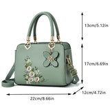 Ciing Women Embroidery Handbags Purse Tote Bags Fashion Handle Bag Large Capacity Crossbody Bags Female Portable Trendy Accessories