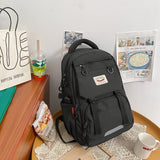 Ciing Fashion Lovers Rucksack High School Bookbag for Girls Boy Schoolbag Women Travel Bag Mochila Men Laptop Backpack Black