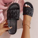 Ciing Pleats Thick Platform Sandals Women Summer Thick Bottom Wedges Sandals Woman Slides Soft Sole Rubber Slippers Outdoor Shoes